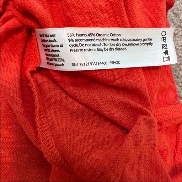 Eileen Fisher Sleeveless Cowl Neckline Hemp/Organic Cotton BlendDress. - Picture 9 of 9